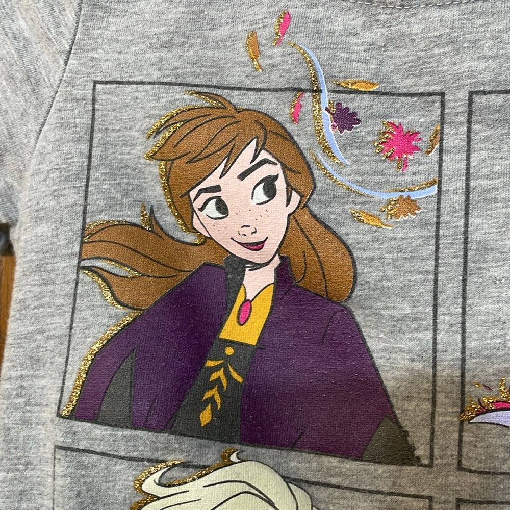 DISNEY FROZEN UGC Girls Size 6 graphic character shirt Short Sleeve Elsa Anna - Picture 9 of 10